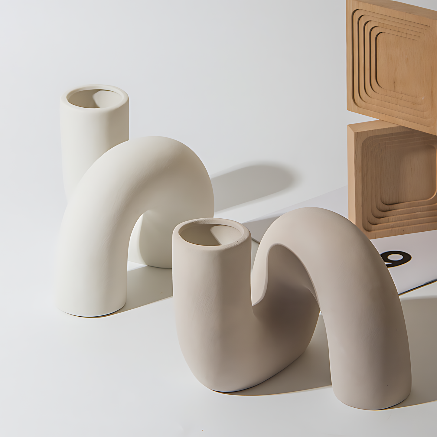 Minimalist Twist Ceramic Vase