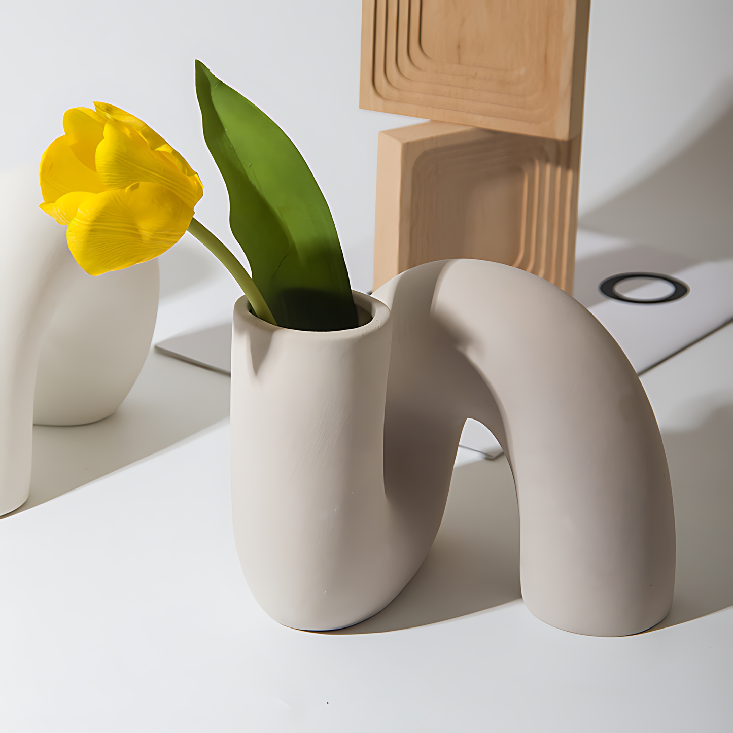 Minimalist Twist Ceramic Vase