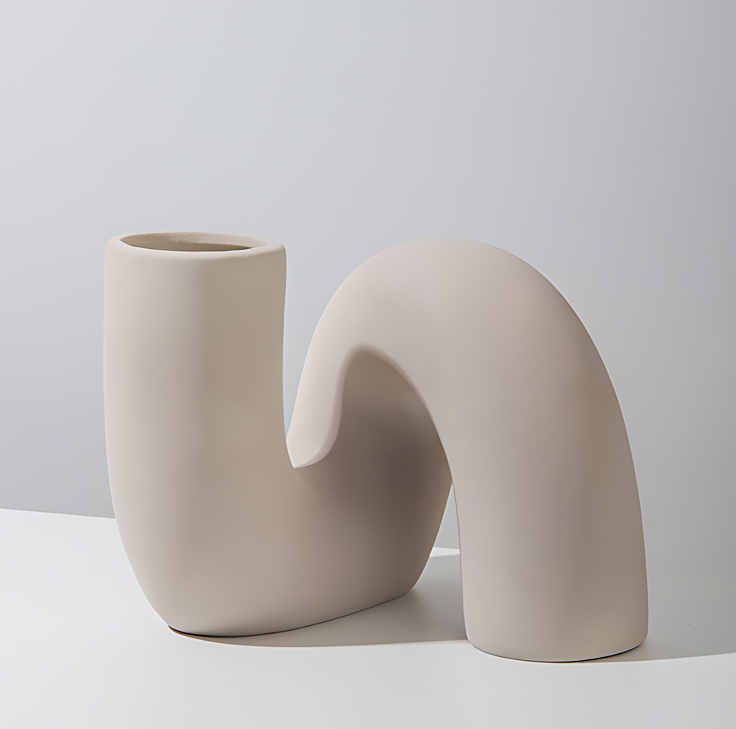 Minimalist Twist Ceramic Vase