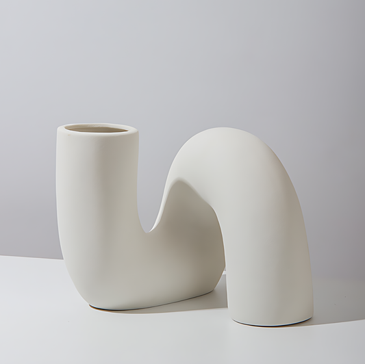 Minimalist Twist Ceramic Vase