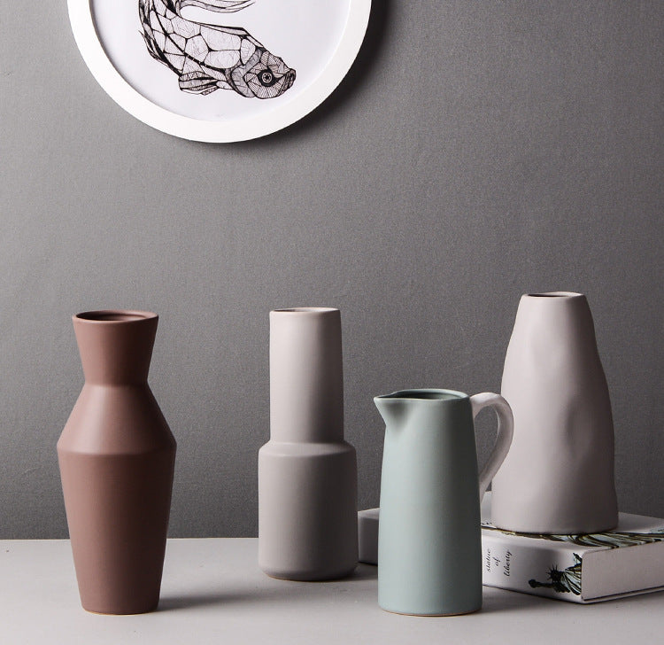 Light Beige | Modern Minimalist Ceramic Vase