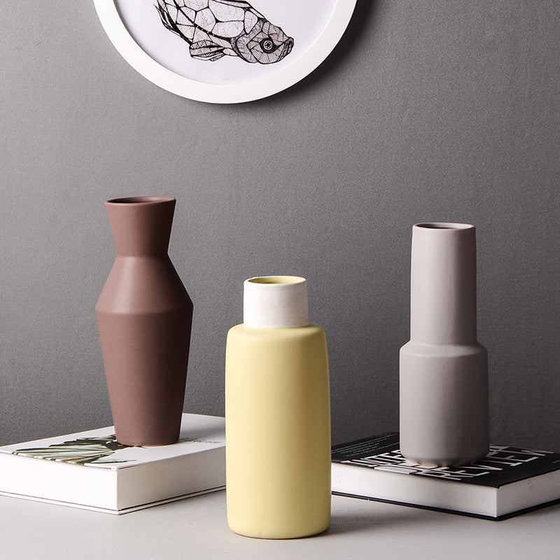 Light Beige | Modern Minimalist Ceramic Vase